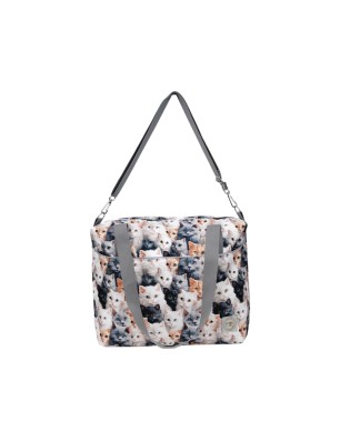 Torbo Plecak Damski 3w1 z motywem kotów