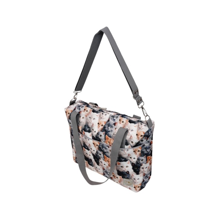 Torbo Plecak Damski 3w1 z motywem kotów Torbo Plecak Damski 3w1 z motywem kotów