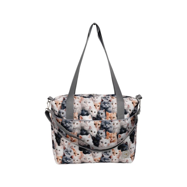 Torbo Plecak Damski 3w1 z motywem kotów Torbo Plecak Damski 3w1 z motywem kotów