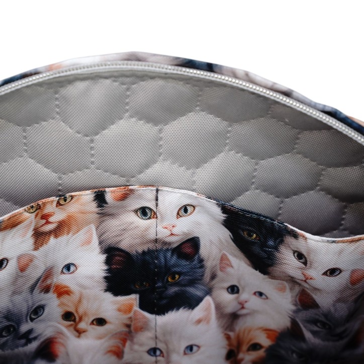 Torbo Plecak Damski 3w1 z motywem kotów Torbo Plecak Damski 3w1 z motywem kotów