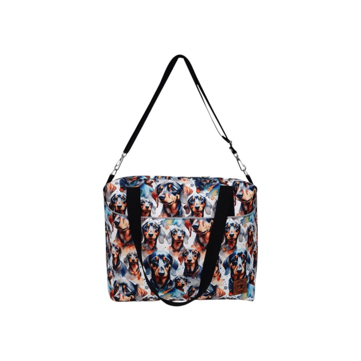 Torbo Plecak Damski 3w1 z motywem psów jamników