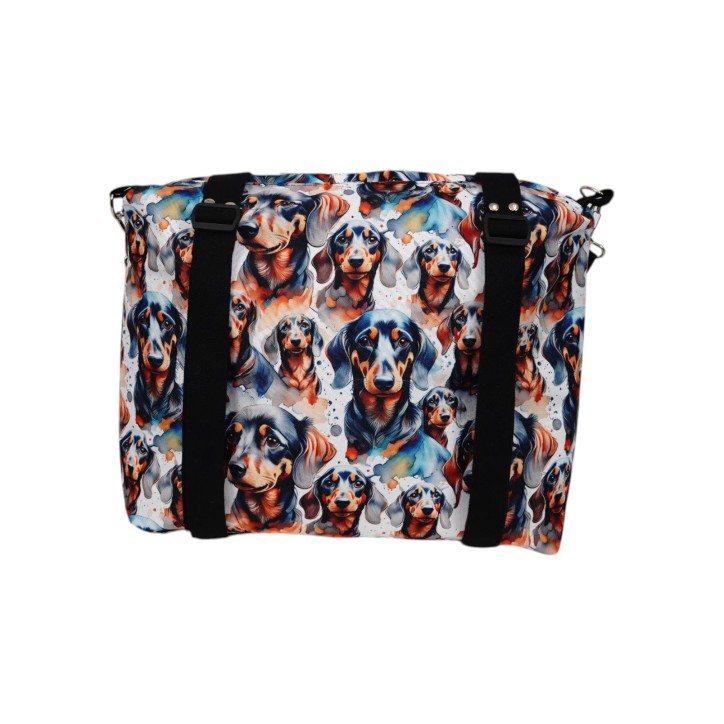 Torbo Plecak Damski 3w1 z motywem psów jamników