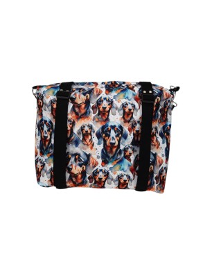 Szycie z pasją|Torbo Plecak Damski 3w1 z motywem psów jamników|Plecaki Damskie Kolorowe|SZYCIE Z PASJĄ
