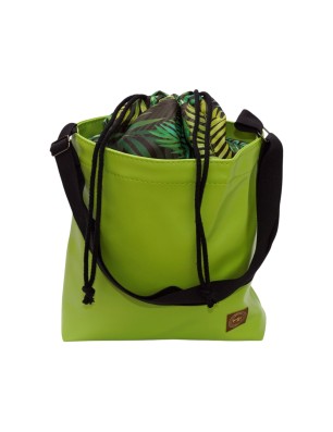 Torba damska z kominem Zielona Dżungla