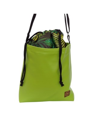 Szycie z pasją|Torebka zielona z motywem dżungli – torba damska z kominem handmade|Kolorowe Torby na ramię|SZYCIE Z PASJĄ