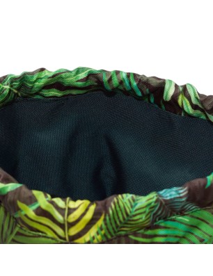 Szycie z pasją|Torebka zielona z motywem dżungli – torba damska z kominem handmade|Kolorowe Torby na ramię|SZYCIE Z PASJĄ