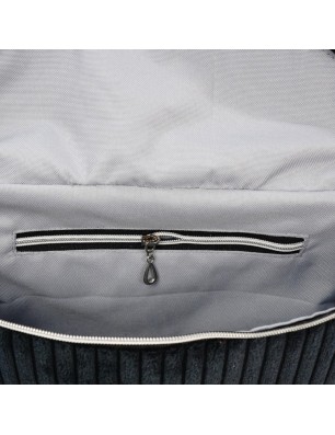 Szycie z pasją|Torebka-Nerka Sztruksowa Czarna z Motywem Kota – Księżycowy Kot - Handmade|Torebko Nerki Sztruksowe|SZYCIE Z PASJĄ