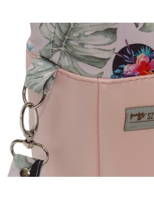 Szycie z pasją|Torebka Sakiewka Pudrowy Róż z Motywem Myszki i Kwiatów - Handmade|Torebki Małe Kolorowe|SZYCIE Z PASJĄ