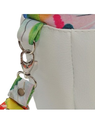 Mała biała torebka sakiewka handmade