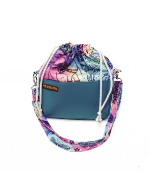 Torebka Sakiewka Butelkowa Zieleń z Motywem Słonia w Stylu Indyjskim – Handmade