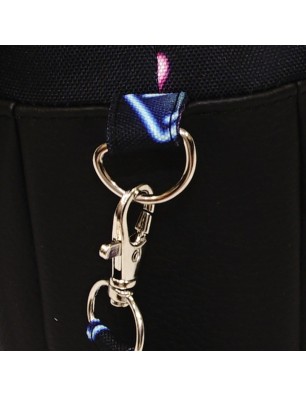 Szycie z pasją|Torebka Sakiewka Czarna z Neonowym Motywem Szminki i Ust – Handmade|Torebki Małe Kolorowe|SZYCIE Z PASJĄ