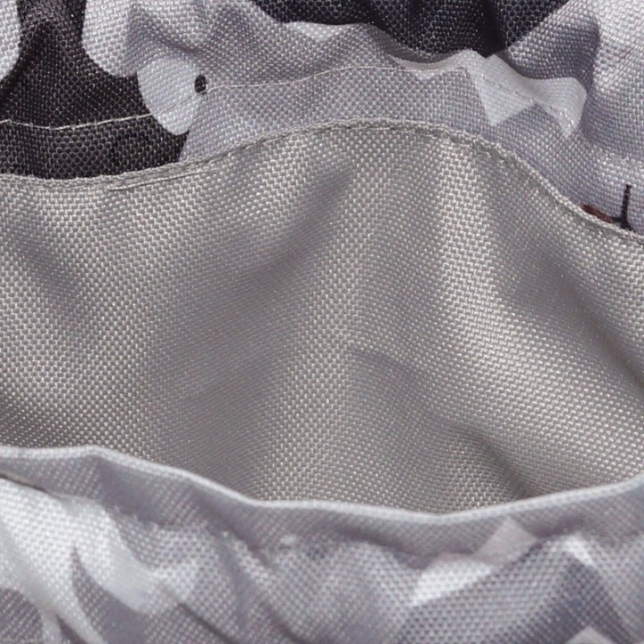 Torebka Sakiewka Szara z Motywem Leśnych Zwierząt – Handmade