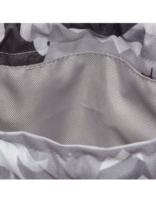 Szycie z pasją|Torebka Sakiewka Szara z Motywem Leśnych Zwierząt – Handmade|Torebki Małe Kolorowe|SZYCIE Z PASJĄ