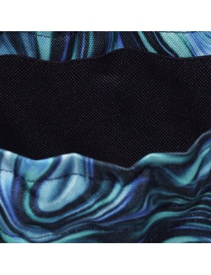 Szycie z pasją|Torebka Sakiewka Sztruksowa Granatowa z Motywem Ebru – Handmade|Torebki Małe Sztruksowe|SZYCIE Z PASJĄ