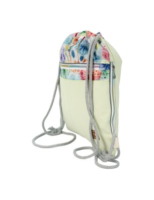 Worko-Plecak Jasnozielony Handmade z Motywem Dmuchawców