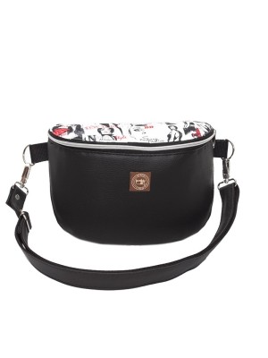 Torebka-Nerka Czarna z Motywem Fashion – 3w1 Handmade