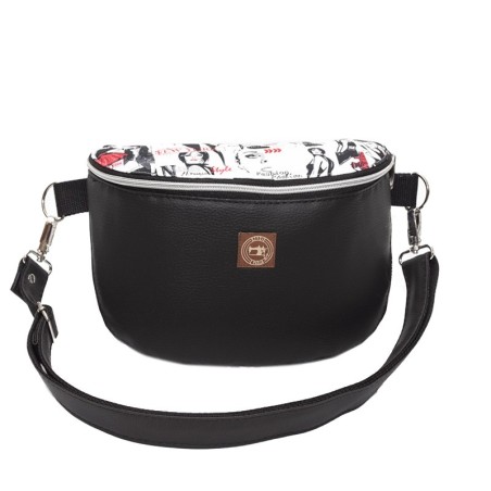 Torebka-Nerka Czarna z Motywem Fashion – 3w1 Handmade