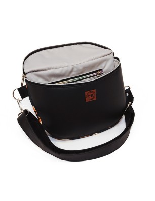 Czarna Torebka-Nerka z Motywem Psich Łapek – 3w1 Handmade