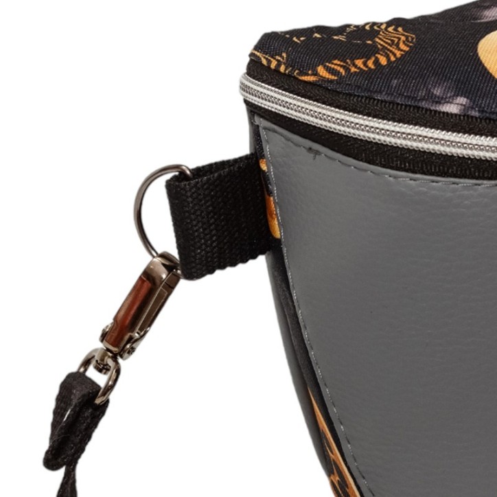 Torebka-Nerka Szara z Motywem Psich Łapek – 3w1 Handmade