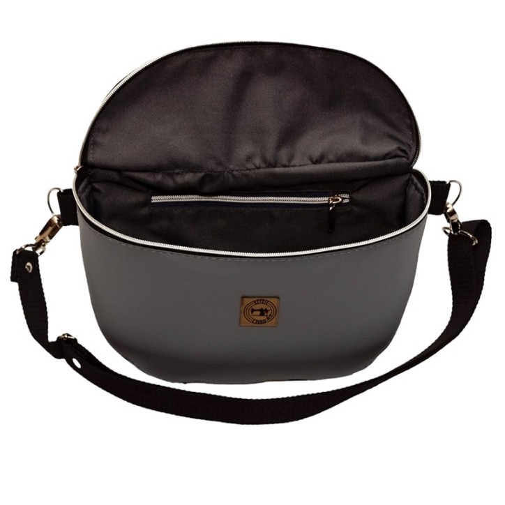 Torebka-Nerka Szara z Motywem Psich Łapek – 3w1 Handmade