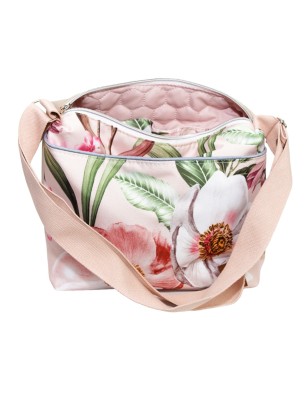 Kwiatowa Torebka z Beżową Ekoskórą – Lekka, Kobieca i Handmade