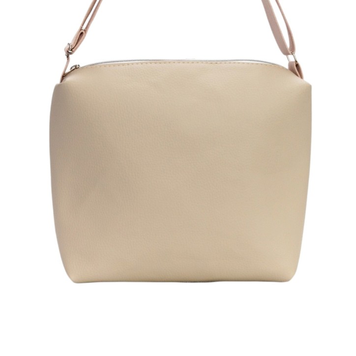 Torebka Na Ramię z Motywem Kwiatów i Beżową Ekoskórą – Handmade