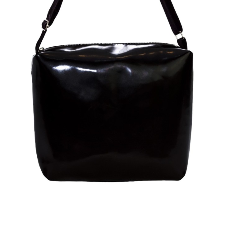 Torebka Na Ramię z Motywem Fashion i Czarną Ekoskórą – Handmade Torebka Na Ramię z Motywem Fashion i Czarną Ekoskórą – Handmade