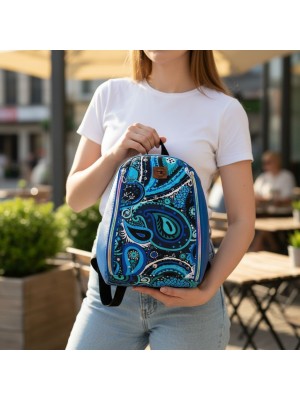 Mały Plecak Niebieski - Paisley Blue