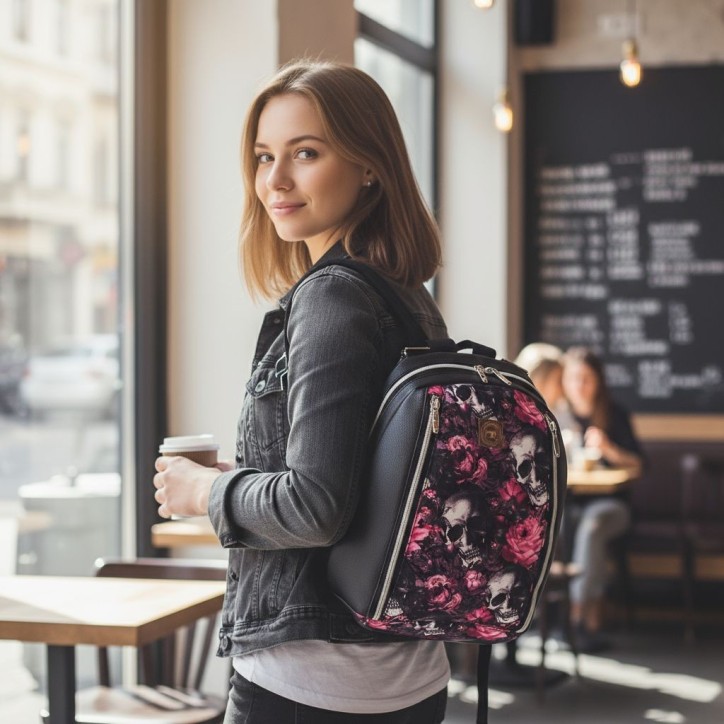 Czaszki Mały Plecak Młodzieżowy Czaszki Mały Plecak Młodzieżowy