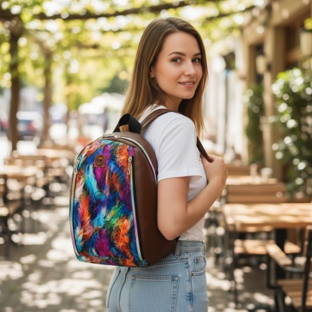 Mały Plecak Młodzieżowy Piórka