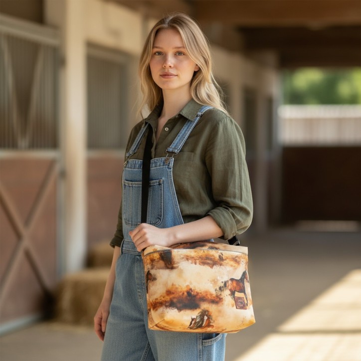 Konie w Galopie Mała Torebka Damska na ramię Konie w Galopie Mała Torebka Damska na ramię