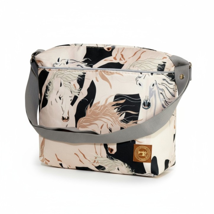 Mała Torebka Damska - Beżowe Konie Mała Torebka Damska - Beżowe Konie