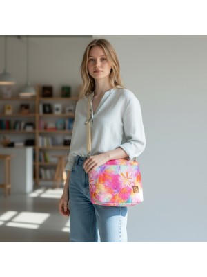 Tęczowe Kwiaty Torebka damska na ramię