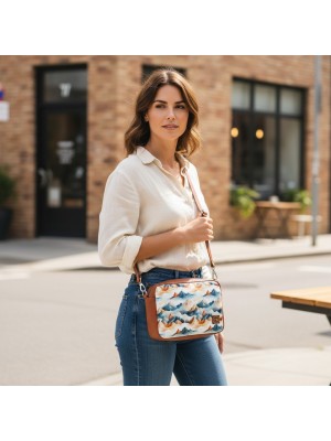 Torebka Wzór Góry - Nowoczesna Torebka Prostokątna