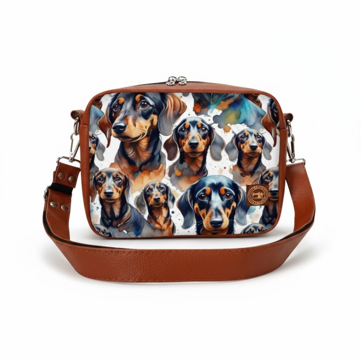 Torebka z Jamnikiem - Prosta Torebka Prostokątna Torebka z Jamnikiem - Prosta Torebka Prostokątna