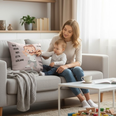 Poduszka edukacyjna - części ciała dziecka