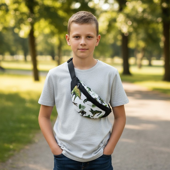 Nerka Dinozaury - Saszetka na biodro dla chłopca Nerka Dinozaury - Saszetka na biodro dla chłopca