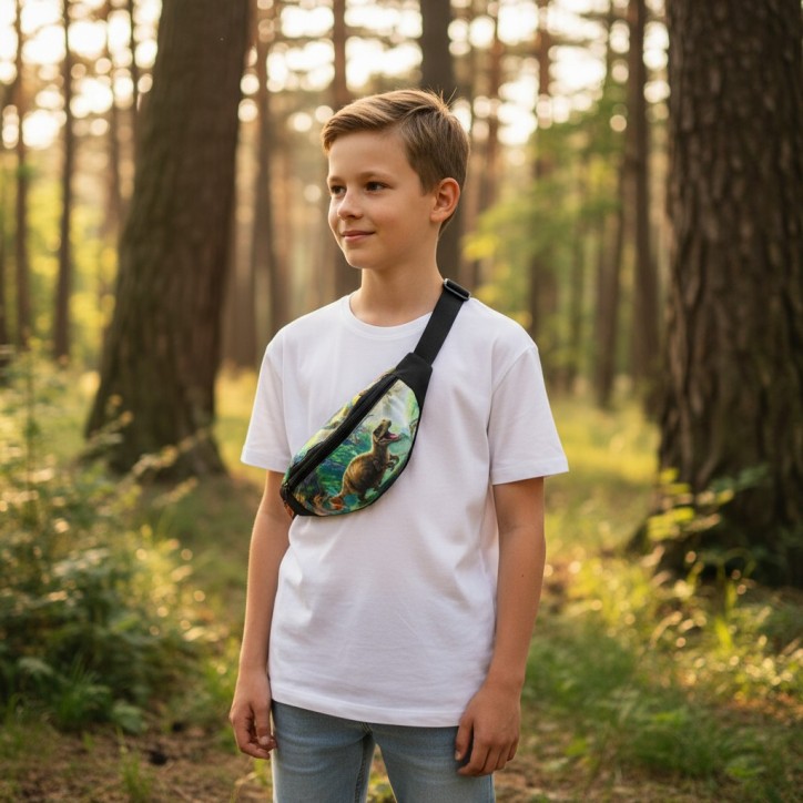 Nerka Dinozaur - Saszetka na biodro dla dziecka Nerka Dinozaur - Saszetka na biodro dla dziecka