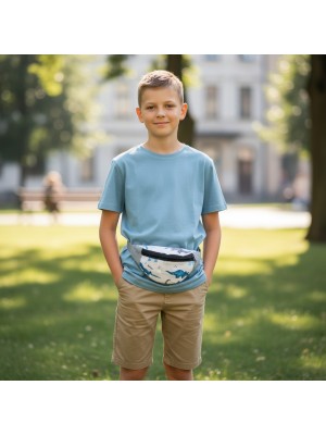 Nerka Dinozaury Blue - Saszetka na biodro dla dziecka