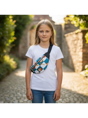 Nerka Szachownica - Saszetka na biodro dla dziewczynki