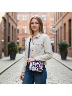 Mini Torebka Box z Ekoskóry z Motywem Fashion Ilustracji w Stylu Komiksowym