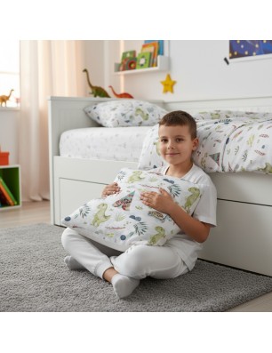 Szycie z pasją|Bawełniana Poszewka Na Poduszkę – Wioska Dinozaurów|Poszewki Bawełniane|SZYCIE Z PASJĄ