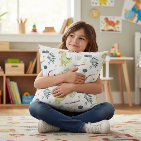 Bawełniana Poszewka Na Poduszkę – Wioska Dinozaurów