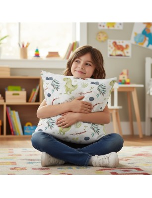 Bawełniana Poszewka Na Poduszkę – Wioska Dinozaurów