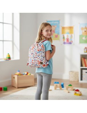 Plecak Worek Bawełniany dla dzieci Zwierzęta