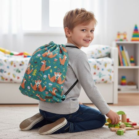 Plecak Worek Bawełniany dla dzieci Małe Lisy