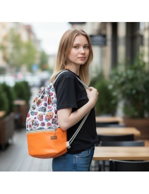 Młodzieżowy Plecak w Czaszki - Duży Worek Wodoodporny