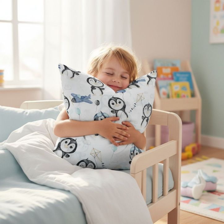 Bawełniana Poszewka Na Poduszkę – Latające Pingwiny