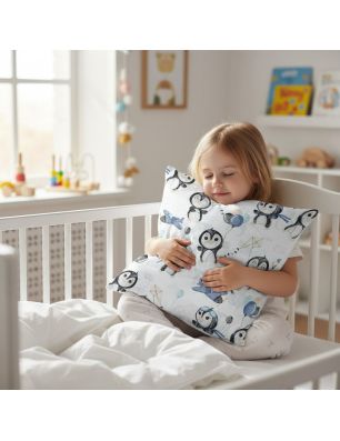 Bawełniana Poszewka Na Poduszkę – Latające Pingwiny