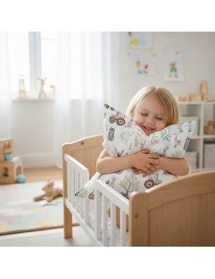 Bawełniana Poszewka Na Poduszkę –  Wesoła Farma Zwierzaków